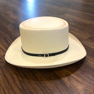 New- Men’s Resistol Oval Gambler Straw Hat